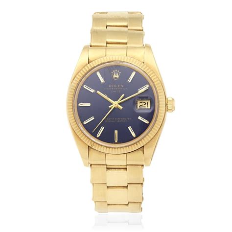 ROLEX. AN 18K GOLD AUTOMATIC CALENDAR BRACELET 